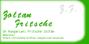 zoltan fritsche business card